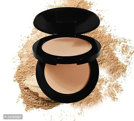 HUDACRUSH BEAUTY 2 in 1 Pressed Matte  Shimmer Waterproof Compact Powder With Mirror For Girl's and Women's-thumb0