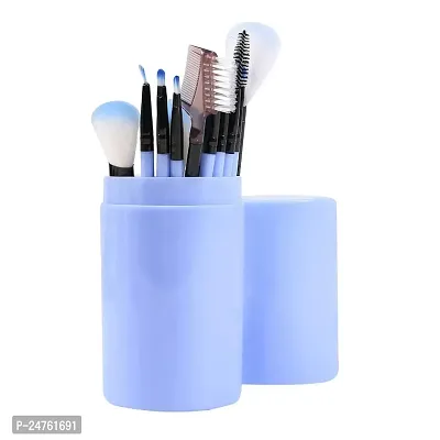 Focallure Professional 12Pcs Makeup Brush Set with Storage Box (Blue)