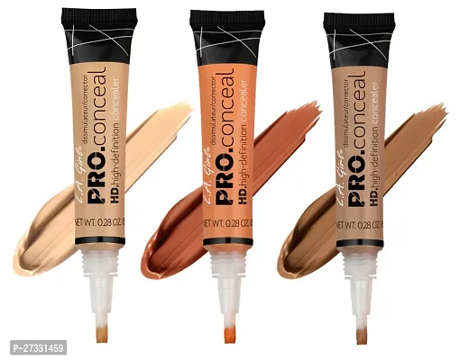 Liquid Light Weight Concealer With Full Coverage Easily Blendable Concealer For Face Makeup Pack Of 3-thumb0