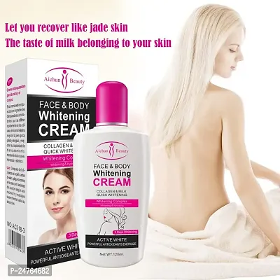 Aichun Beauty Body and Face Cream for Women / Girls - Quick Whitening Complex Collagen Milk Face  Body Cream Power Antioxidants-thumb2