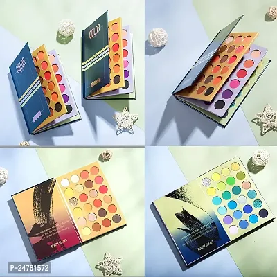 HUDA GIRL 72 Colors Eyeshadow Palette, 4 In 1 Color Book Makeup Palette Set Highly Pigmented Glitter Natural Ultra Eye Shadow Powder Easy To Bl-thumb4