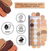 CIVAKI Full Coverage 12 Shades Supracolor Flawless Super Blendable, Waterproof, Long Lasting Dermacolor Mousse Foundation Palette for All Skin Types-thumb4