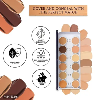 CIVAKI Full Coverage 12 Shades Supracolor Flawless Super Blendable, Waterproof, Long Lasting Dermacolor Mousse Foundation Palette for All Skin Types-thumb5