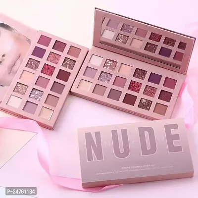 HUDA GIRL BEAUTY Nude Edition Eyeshadow 18 Color Palette, Shimmer and Matte Shades for Eye Makeup