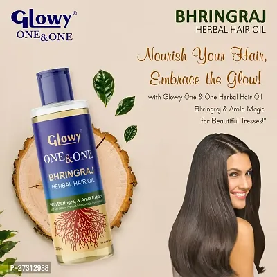 Maha Bhringraj Hair Oil - Ayurvedic onon Mahabhringraj Herbal Hair Oil with Amla Extracts for Scalp Massage Hair Growth Reduce Hair fall Strengthens-thumb2