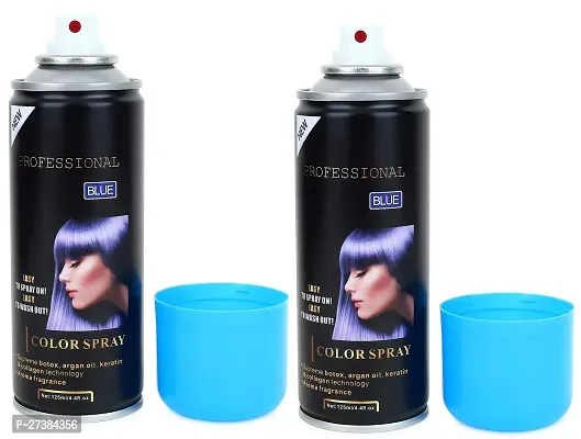 Temporary Blue Hair Color Spray Infused with Botox, Collagen, and Argan Oil Pack Of 2