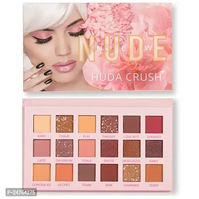 HUDACRUSH BEAUTY 18 Shades Swiss Nude Eyeshadow Palette with Mirror - Shimmer  Matte Finish | Nude Eyeshadow Palette with Versatile Colors