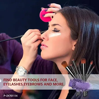 HUDACRUSH Beauty Professional Makeup Brush Set - 12 Pcs Face Makeup Brushes Makeup Brush Set (Black)-thumb4