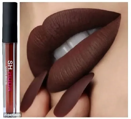 SH.HUDA Professional Makeup Beauty Soft Matte Lipstick, Lightweight All Day Stay Liquid Lipsticks - Coffee-thumb0