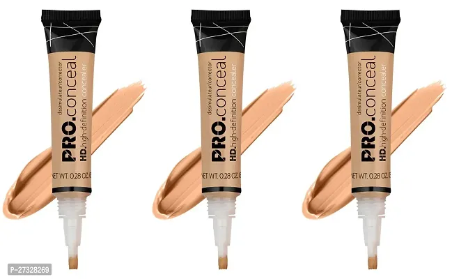 Flawless Finish Pro HD Waterproof Concealer Cream For Natural Full Coverage Pack Of 3