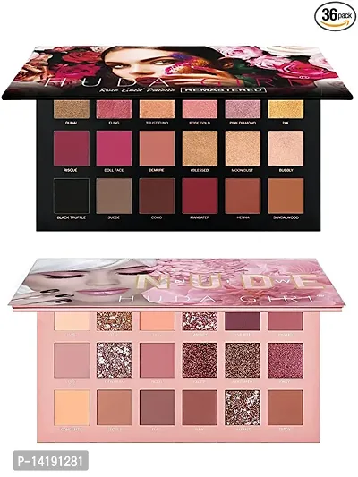 Nude And Rose Gold Eyeshadow Palette Semi-Matte Finish Combo-thumb0