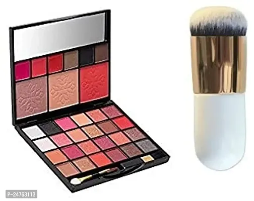 HUDA CRUSH BEAUTY Eyeshadow Palette with Brush Set Combo of All in One Makeup kit Palette with White Foundation Brush for face Makeup