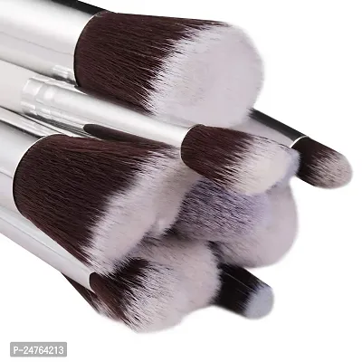 HUDA GIRL Makeup Brush Set, 10pcs Premium Synthetic Makeup Brushes, Soft and non-shedding, Foundation, Blending, Face Powder, Eyeshadow, Makeup Combo brush kit (White)-thumb5