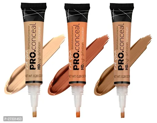 Natural Full Coverage Concealer, Matte And Poreless Ultra Blendable Liquid Conceal - Nude, Lightweight, 8G Vegan Pack Of 3