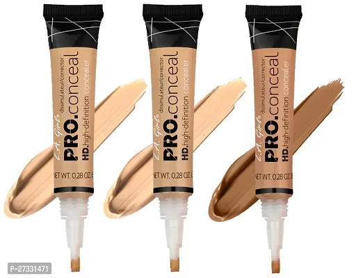 Liquid Light Weight Concealer With Full Coverage Easily Blendable Concealer For Face Makeup Pack Of 3