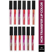 Matte Finish, Long Lasting, Waterproof Liquid Lipsticks Combo Set For Women - 12Pcs-thumb1