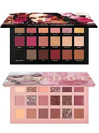 Rose Gold Remastered Edition + Nude Edition Eyeshadow Makeup Kit (Combo of 2 Eyeshadow) Matte And Shimmers Finish-thumb1