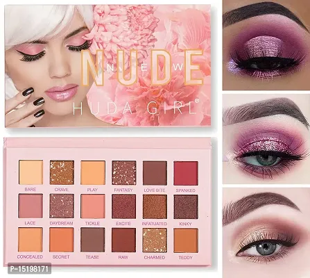 New Nude Edition Eyeshadow Palette with Mirror 18 Shades of Shimmer and Matte for Eye Makeup