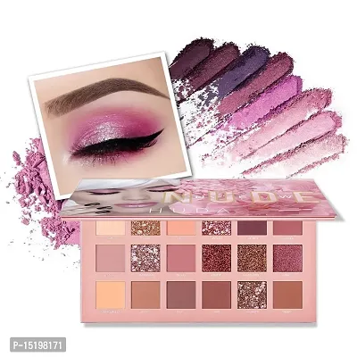 New Nude Edition Eyeshadow Palette with Mirror 18 Shades of Shimmer and Matte for Eye Makeup-thumb2