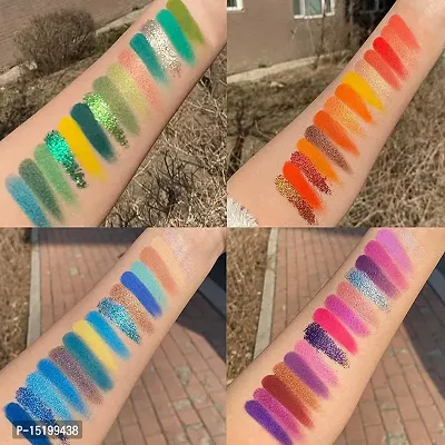 60 Color Makeup Palette Highlighters Eye Make Up High Pigmented Professional Mattes  Shimmery Finish - Multicolor-thumb3