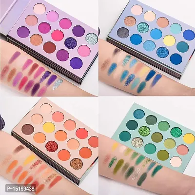 60 Color Makeup Palette Highlighters Eye Make Up High Pigmented Professional Mattes  Shimmery Finish - Multicolor-thumb4