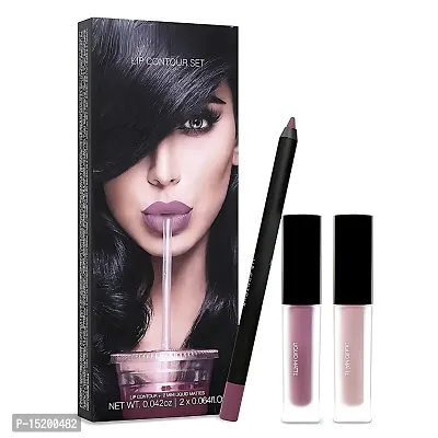 Lip Contour Set Trophy Wife  Muse Liquid Lipstick  liner KIT