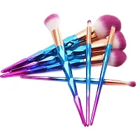 7 Pcs Rainbow Gradient Diamond Makeup Brushes Set-thumb4