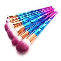 7 Pcs Rainbow Gradient Diamond Makeup Brushes Set-thumb2