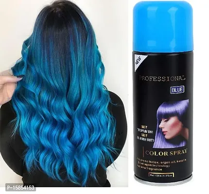 1 Day Temporary Blue Hair Color Spray with Botox, Collagen and Argan Oil.-thumb0