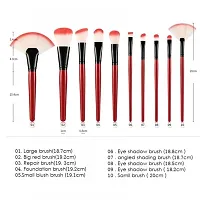 Soft Bristle Makeup Brush Set with PU Leather Case - Black, 24 Pieces, 24 in 1 makeup brush (Red)-thumb2