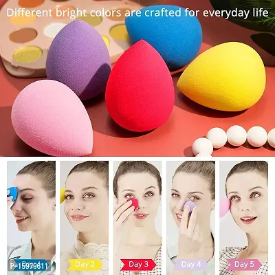 Makeup Blender Sponge Powder Puff Set Soft Sponge For Makeup To Apply Face Powder ( Set of 6 ) Multicolor-thumb4