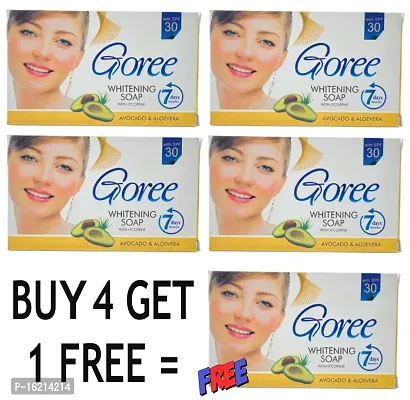 Goree Whitening Soap For Men and Women's ( Pack Of 4 and 1 Free )-thumb0