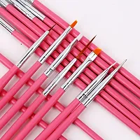 15-piece set of mandala painting tools plastic rod multi-functional combination Pink nail art brush-thumb1