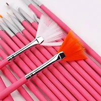 15-piece set of mandala painting tools plastic rod multi-functional combination Pink nail art brush-thumb2