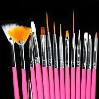 15-piece set of mandala painting tools plastic rod multi-functional combination Pink nail art brush-thumb4