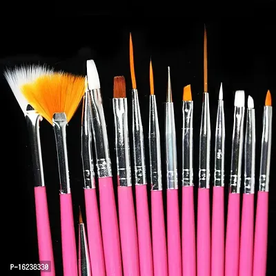 15-piece set of mandala painting tools plastic rod multi-functional combination Pink nail art brush-thumb5