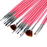 15-piece set of mandala painting tools plastic rod multi-functional combination Pink nail art brush-thumb3