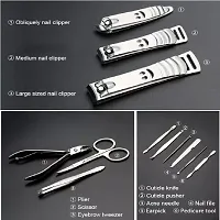 Manicure Pedicure Kit Stainless Steel Professional 12 Tools Set Nail Clippers, Nail Scissors Grooming Kits, Nail Tools With Case-thumb3