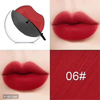 Lip Shape Apple Lipstick Long Lasting Waterproof- Matte Lipstick (Red, Maroon, 20 g)-thumb5