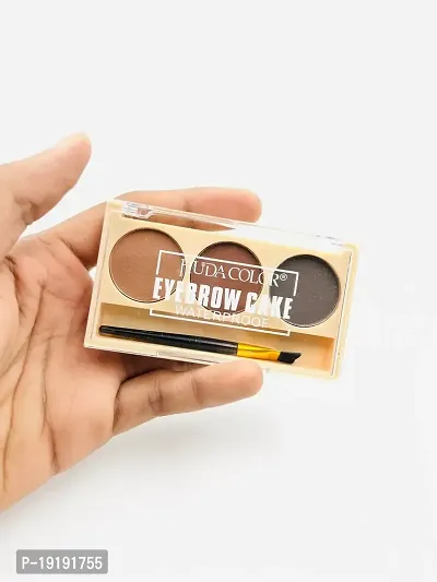 3 colours Eyebrow Palette with brush Eyebrow Makeup Cake For Women And Girls-thumb0