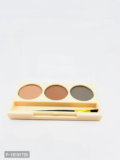 3 colours Eyebrow Palette with brush Eyebrow Makeup Cake For Women And Girls-thumb3