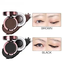 2-in-1 Gel Eyeliner and Eyebrow Powder Palette in BlackBrown with Brush-thumb3