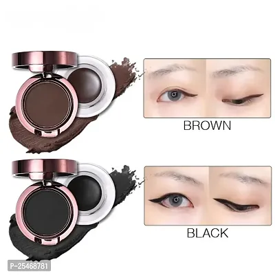 2-in-1 Gel Eyeliner and Eyebrow Powder Palette in BlackBrown with Brush-thumb4