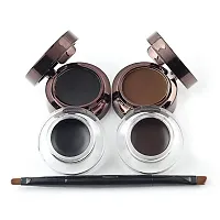 2-in-1 Gel Eyeliner and Eyebrow Powder Palette in BlackBrown with Brush-thumb4