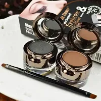 2-in-1 Gel Eyeliner and Eyebrow Powder Palette in BlackBrown with Brush-thumb2