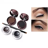 2-in-1 Gel Eyeliner and Eyebrow Powder Palette in BlackBrown with Brush-thumb1