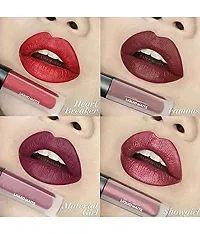 Makeup Liquid Matte Minis Lipstick Red Edition Pack of 4 ( Red edition )-thumb2