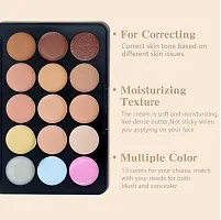 Huda Crush Beauty 3-in-1 Combo Kit - Unveiling the Derma 6 Color Foundation Palette, 15-Color Concealer Palette, and 6-Piece Sponge Jar for Flawless Beauty Mastery-thumb1