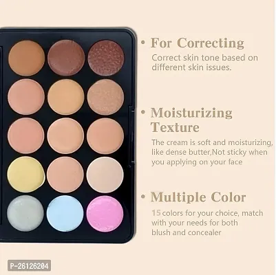 3 in 1 CC and BB Water Proof Foundation Concealer Cream with Air Cushion Mushroom and 15-Color Concealer Palette-thumb2