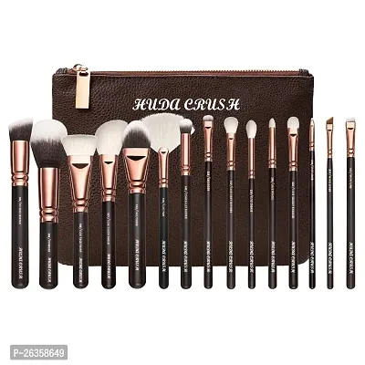 Professional Synthetic Hair Makeup Brushes Kit (Rose Gold, 375 g) - Set of 15-thumb0